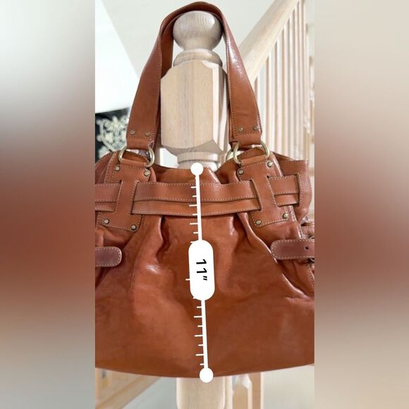 KOOBA LENA Large Leather Buckle Bag in Honey Tan - Picture 12 of 14